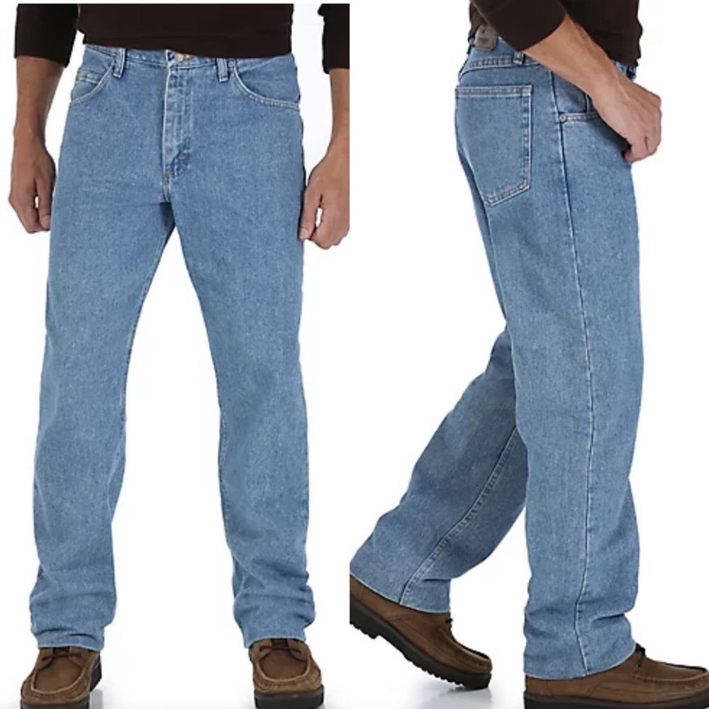 WRANGLER® FIVE STAR PREMIUM DENIM RELAXED FIT JEAN IN STONE BLEACH